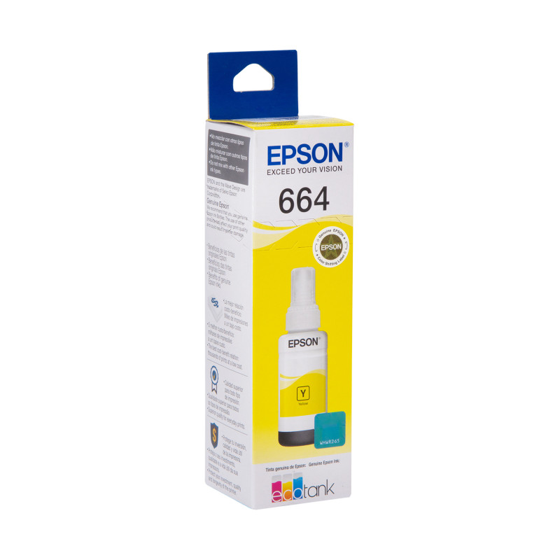 Botella de Tinta Epson T664 Amarillo 70 ml